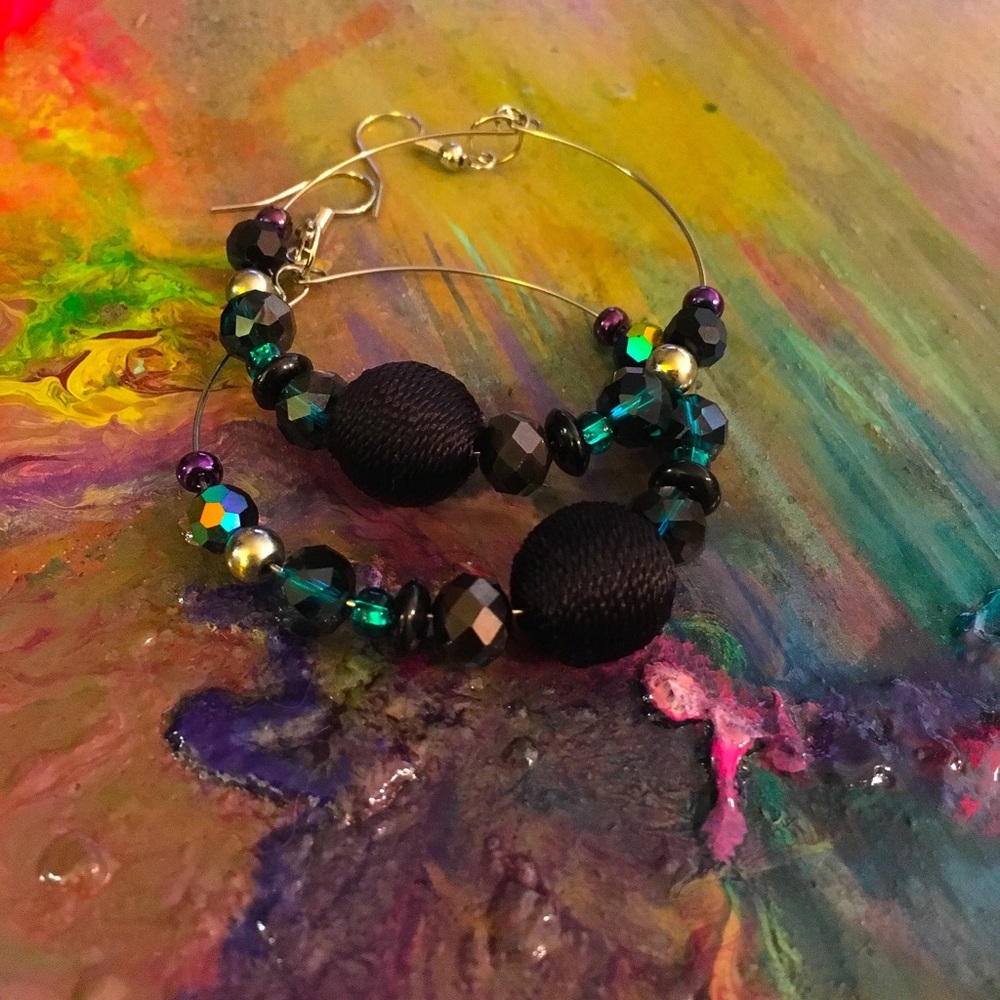 Hoop earrings ✨😦💙💕🌸